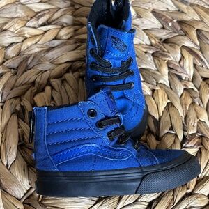 VANS SK8 HighTop Blue/Black Sneakers Toddler Size 4.0